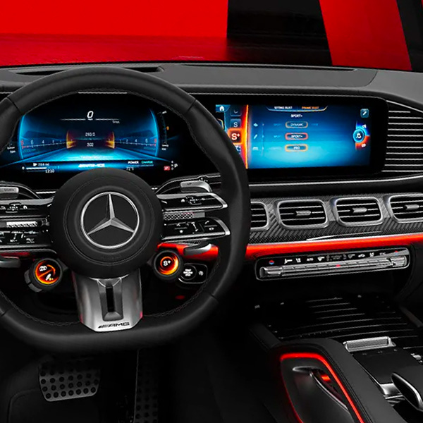 Interior dashboard shot of the 2024 Mercedes-AMG® GLE 53