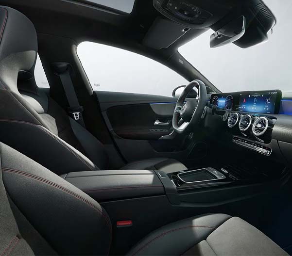 Interior view of the 2024 Mercedes-Benz CLA Coupe dashboard