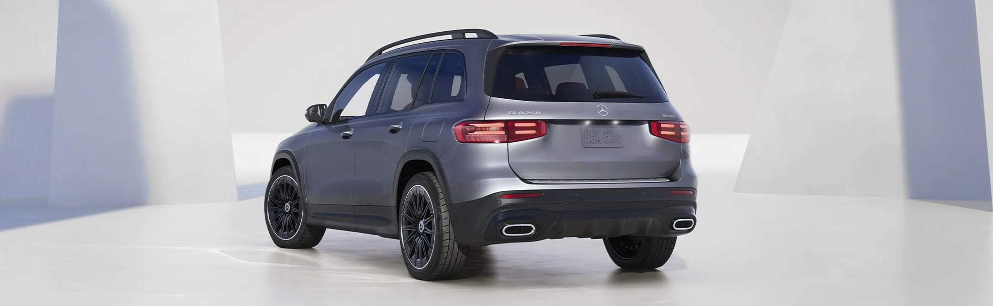 Rear 3/4 view of the 2024 Mercedes-Benz GLB.