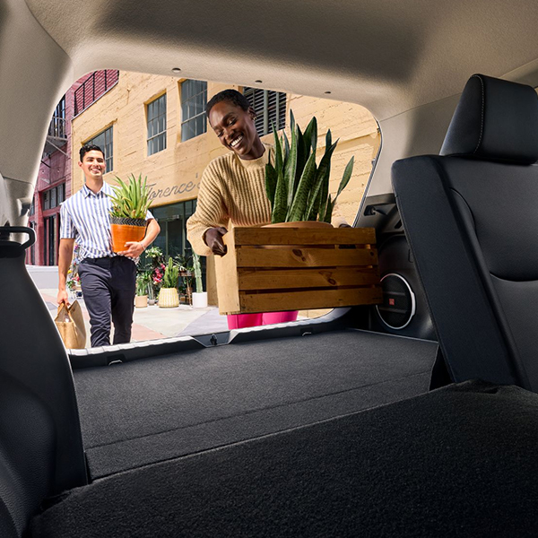XLE AWD interior trunk shown in Black SofTex® trim