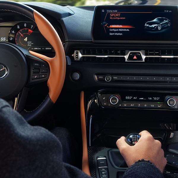 3.0 Premium interior shown in Hazelnut-colored leather trim. Prototype shown with options.