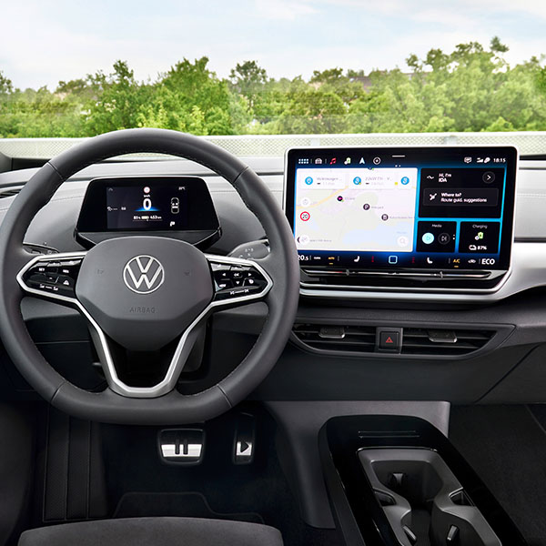 Interior dashboard shot of new VW ID.4
