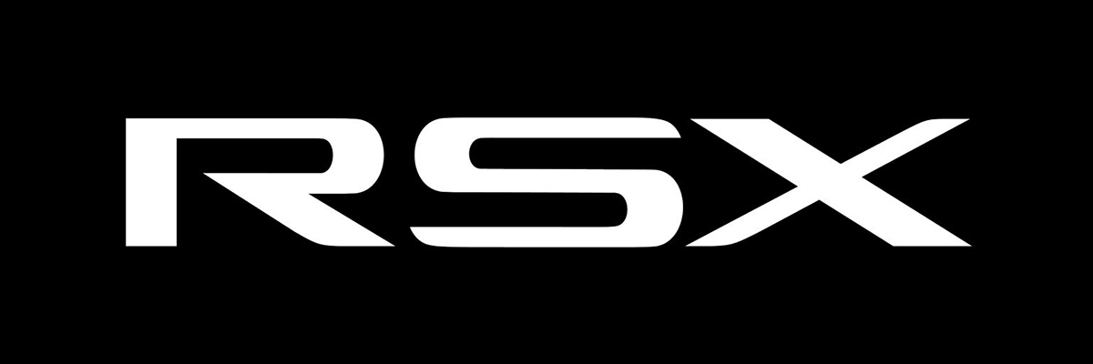 RSX Logo text on black