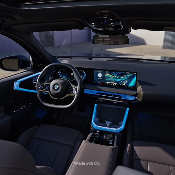 Interior dashboard shot of the 2025 BMW X3