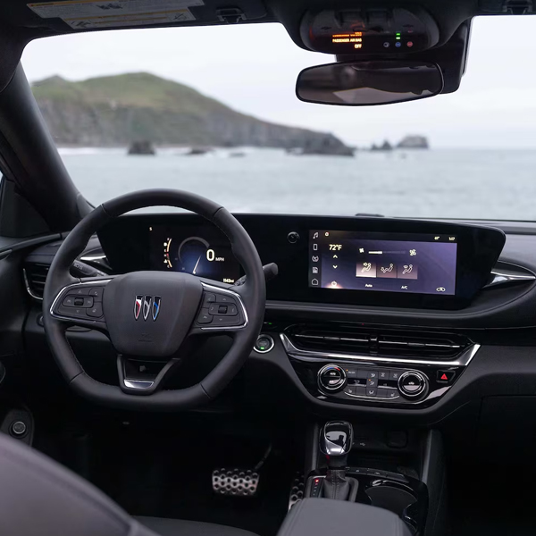 Back Seat View of the Driver's Side and Dashboard in the 2025 Buick Envista