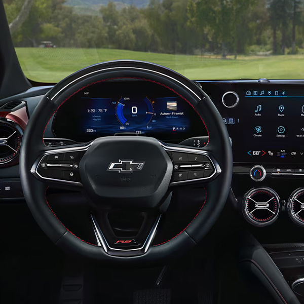 Interior dashboard shot of the 2025 Chevrolet Blazer EV