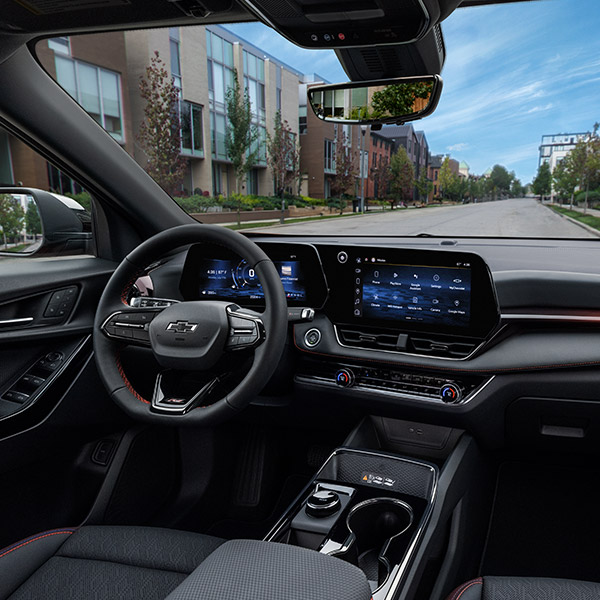 Interior dashboard shot of the 2025 Chevy Equinox