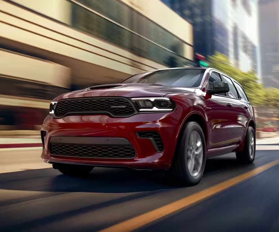 2025 Dodge Durango driving through the city