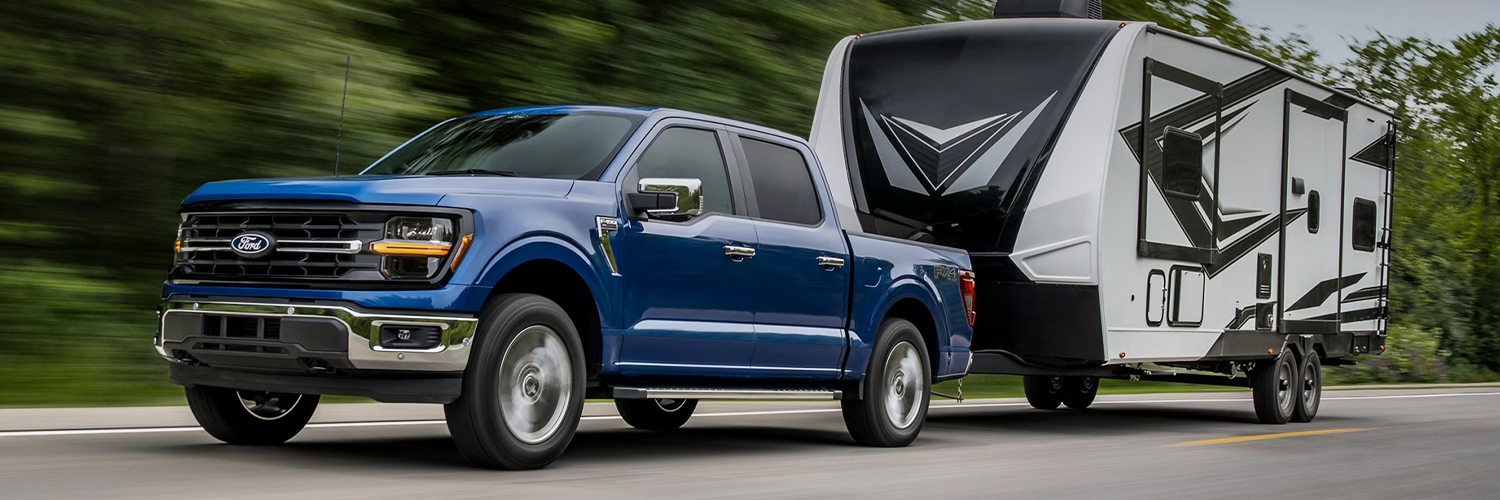 2025 Ford F-150 racing down road
