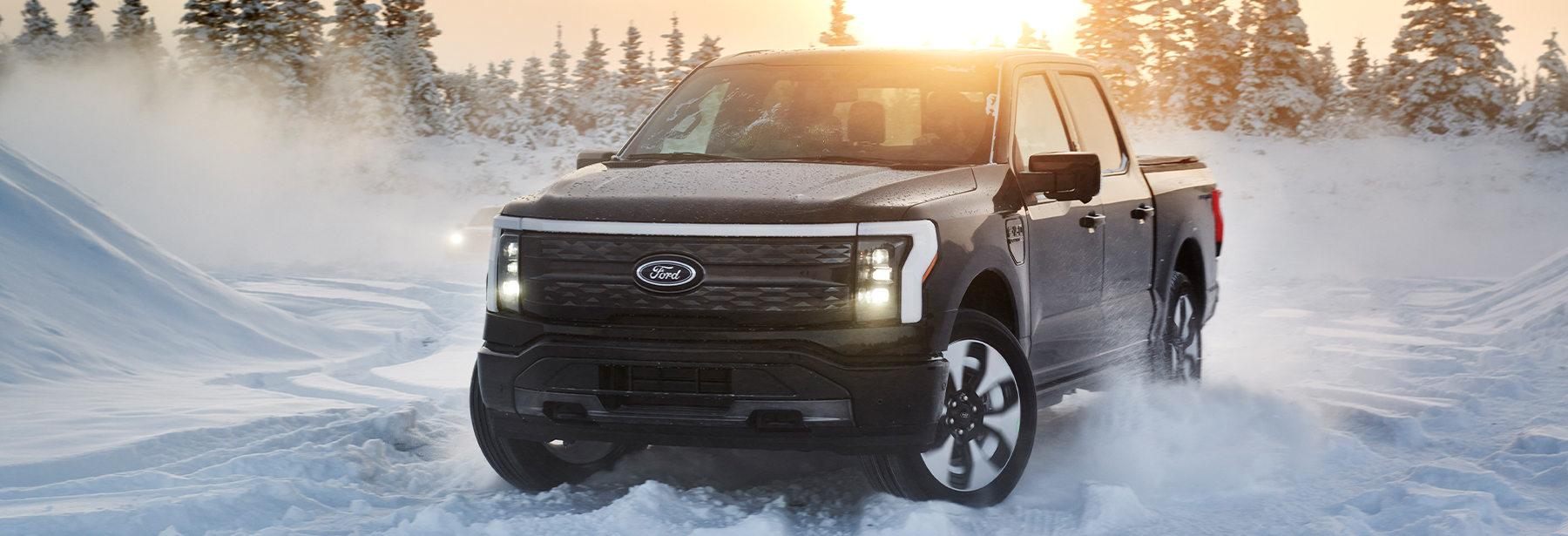 Ford F-150 Lightning in snow