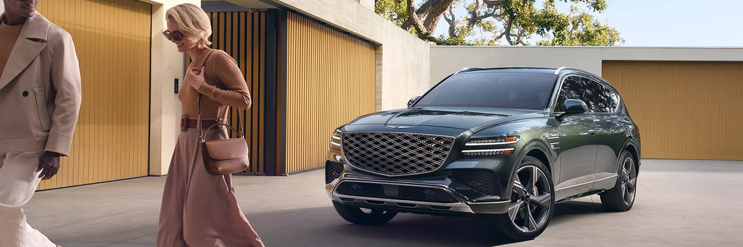 2025 Genesis GV80 parked in a modern driveway