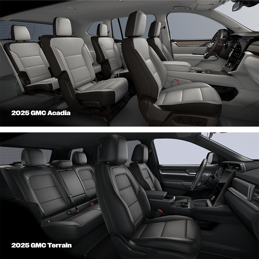 2025 GMC Acadia and Terrain interior