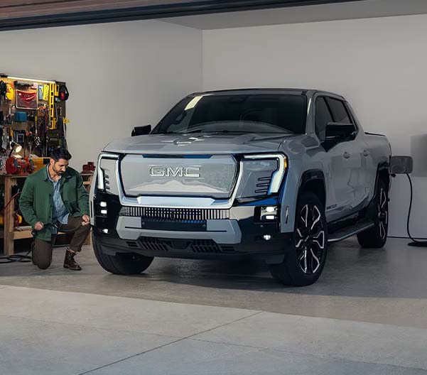 2025 GMC Sierra EV charging at home