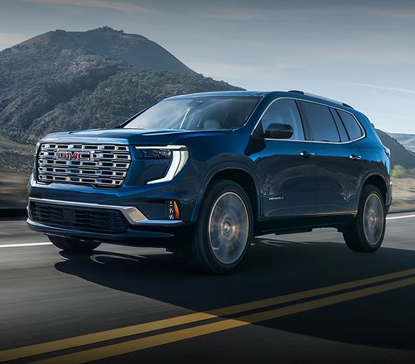 gmc driving down road