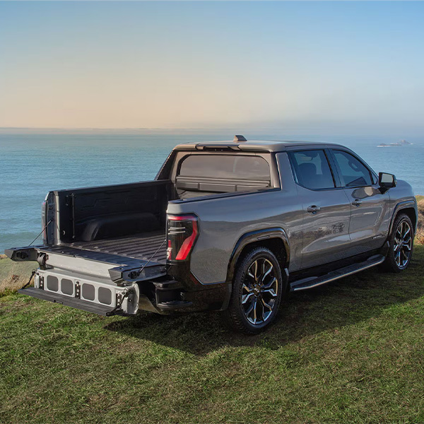 The Interior Dashboard and Steering Wheel of the Sierra EV Denali