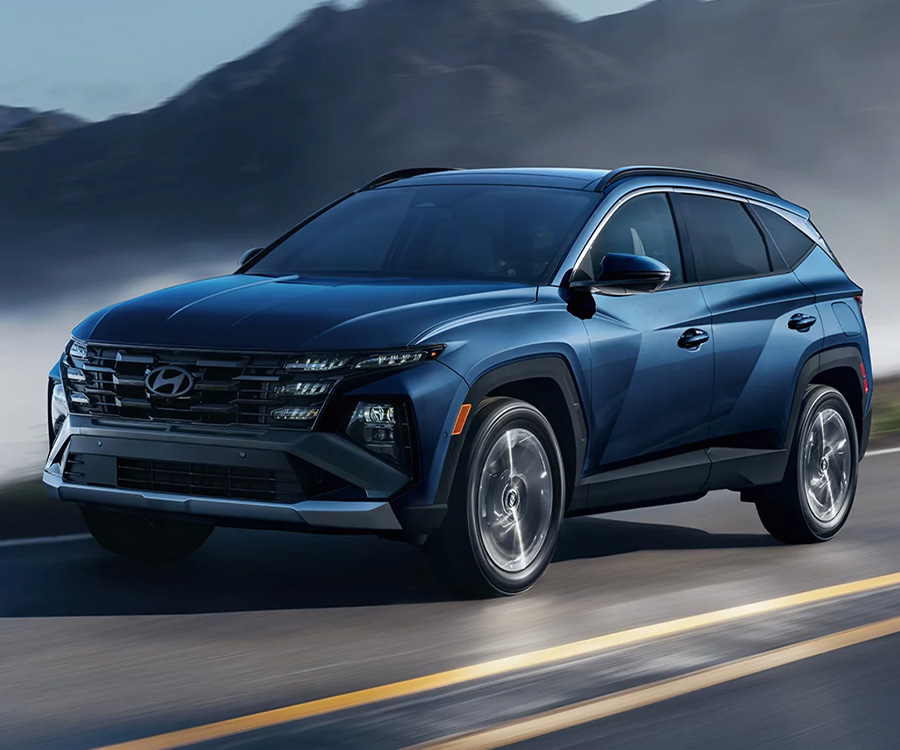 2025 Tucson front 3/4 view