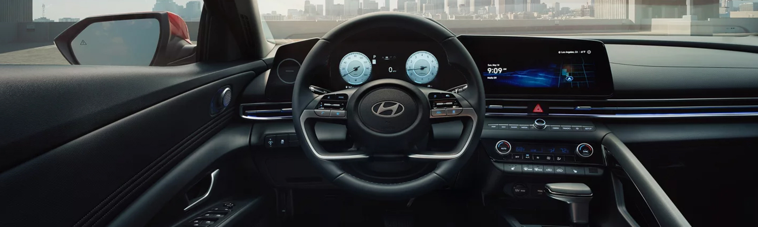 The interior dash of the 2025 Hyundai Elantra