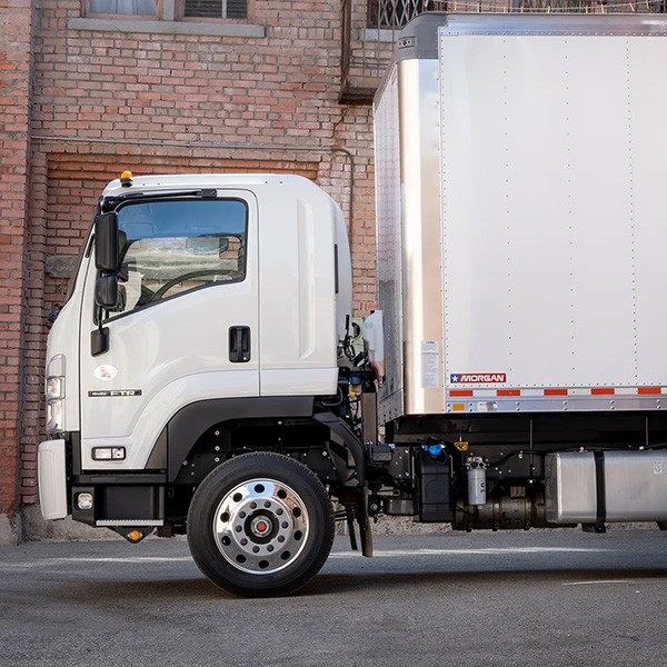 Close up of an ISUZU Truck