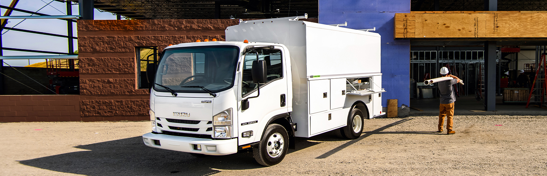 Isuzu Truck at a construction site