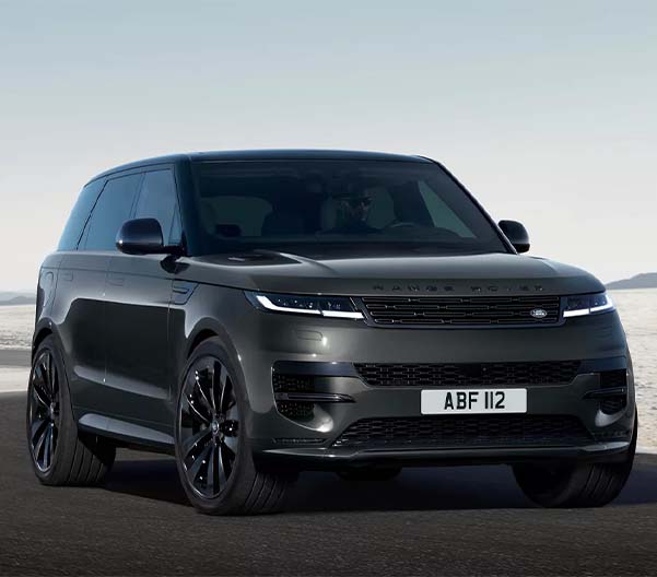 A black 2025 Range Rover Sport parked outside