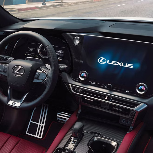 Interior dashboard shot of the 2025 Lexus RX