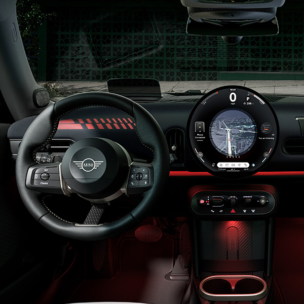 Interior dashboard shot of the 2025 MINI Cooper Hardtop 2 Door.