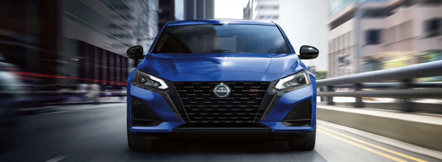 2025 Nissan Altima close up showing grille.