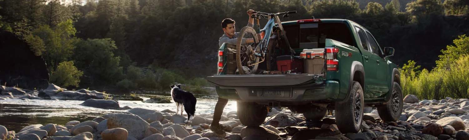 2025 Nissan Frontier® Crew Cab PRO-4X®. Packed with three available Utili-track® channels, a 120-volt electrical outlet and more, Frontier really lets you bring it.