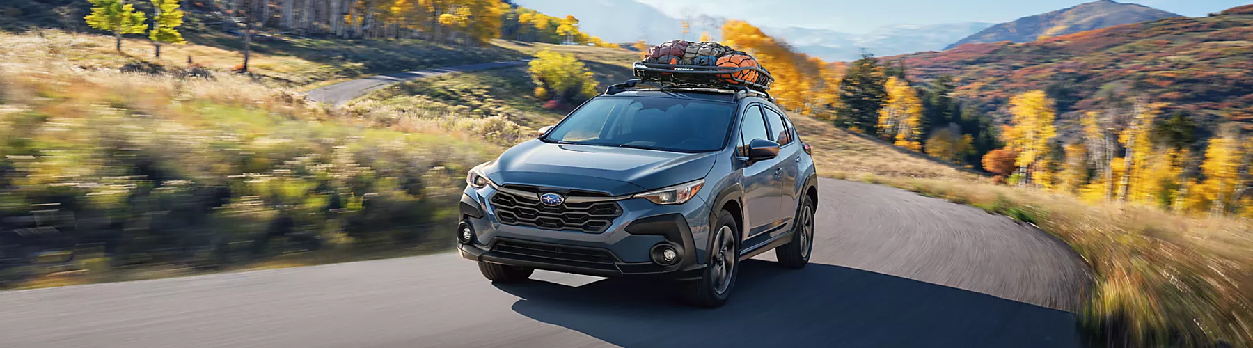 2025 Subaru Crosstrek Premium shown in Offshore Blue Metallic with accessory equipment