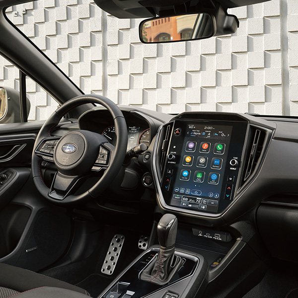 Interior dashboard shot of the 2025 Subaru Impreza