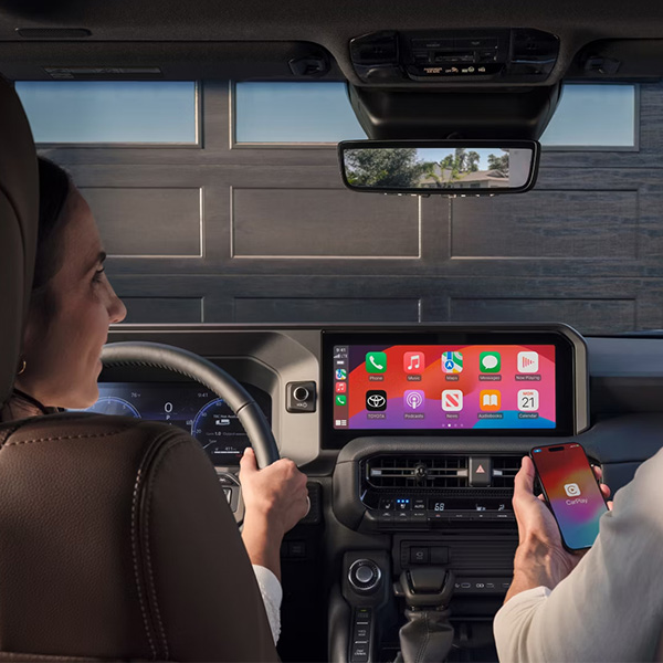 Wireless Apple CarPlay® compatibility shown. Prototype shown with options. Production model may vary.