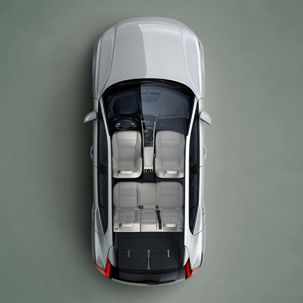 Overhead cross section of interior in 2025 Volvo XC40