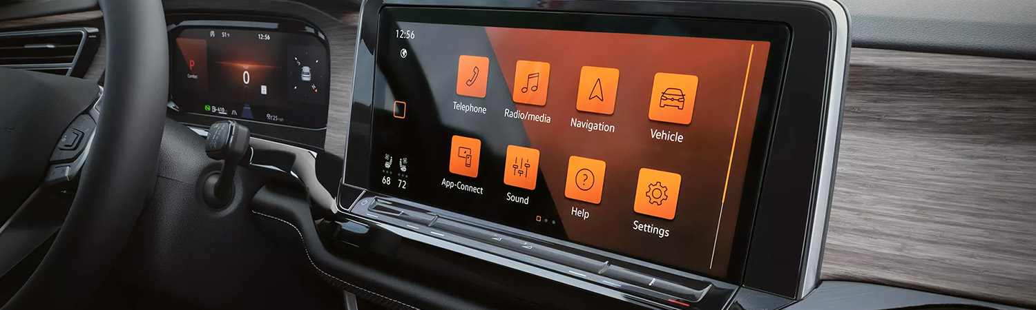 2025 Volkswagen Atlas 12 inch touchscreen display