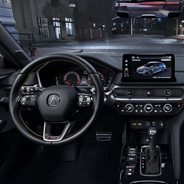 Interior dashboard shot of the 2026 Acura Integra