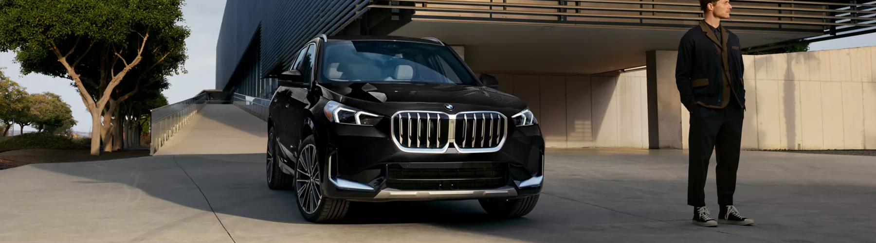 Close up on the 2026 BMW X1's double kidney grille.