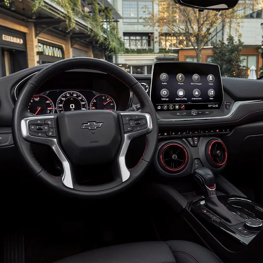Interior view of the 2026 Chevy Blazer