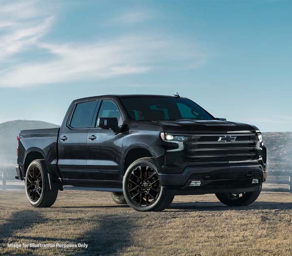 2026 Chevrolet Silverado 1500 parked in a desert.