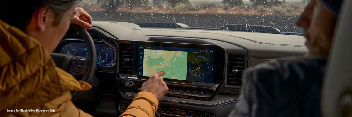 Interior view of the 2026 Chevrolet Silverado 1500 dashboard