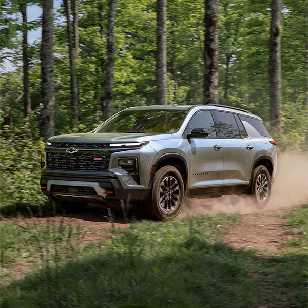 2026 Chevy Traverse Driving Off Road Through the Woods