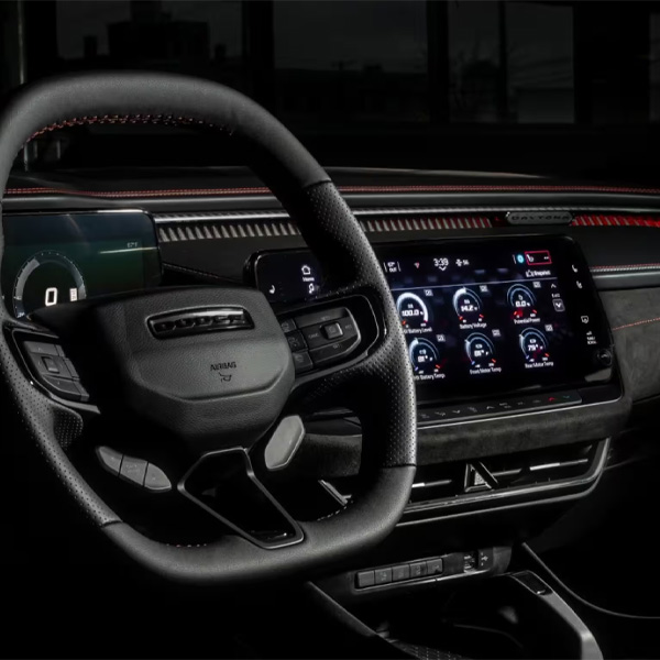 Interior dashboard and steering wheel of 2026 Dodge Charger