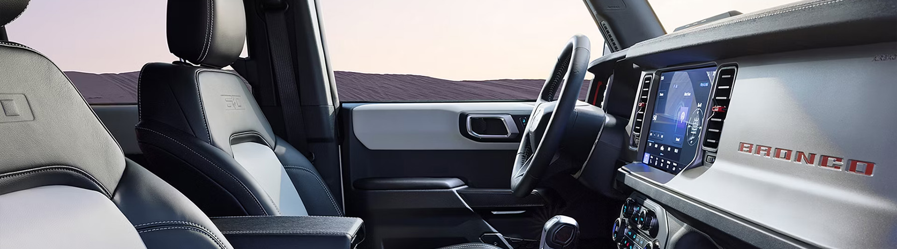 Interior view of the 2026 Ford Bronco