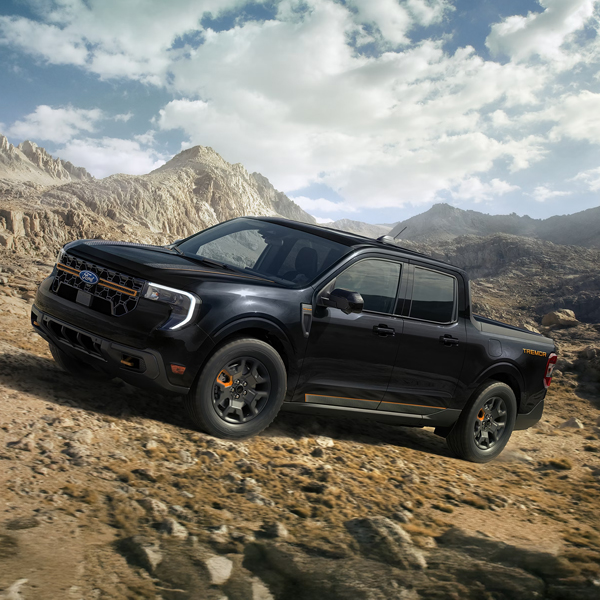 2026 Ford Maverick® Tremor® model being driven up a rocky mountain side