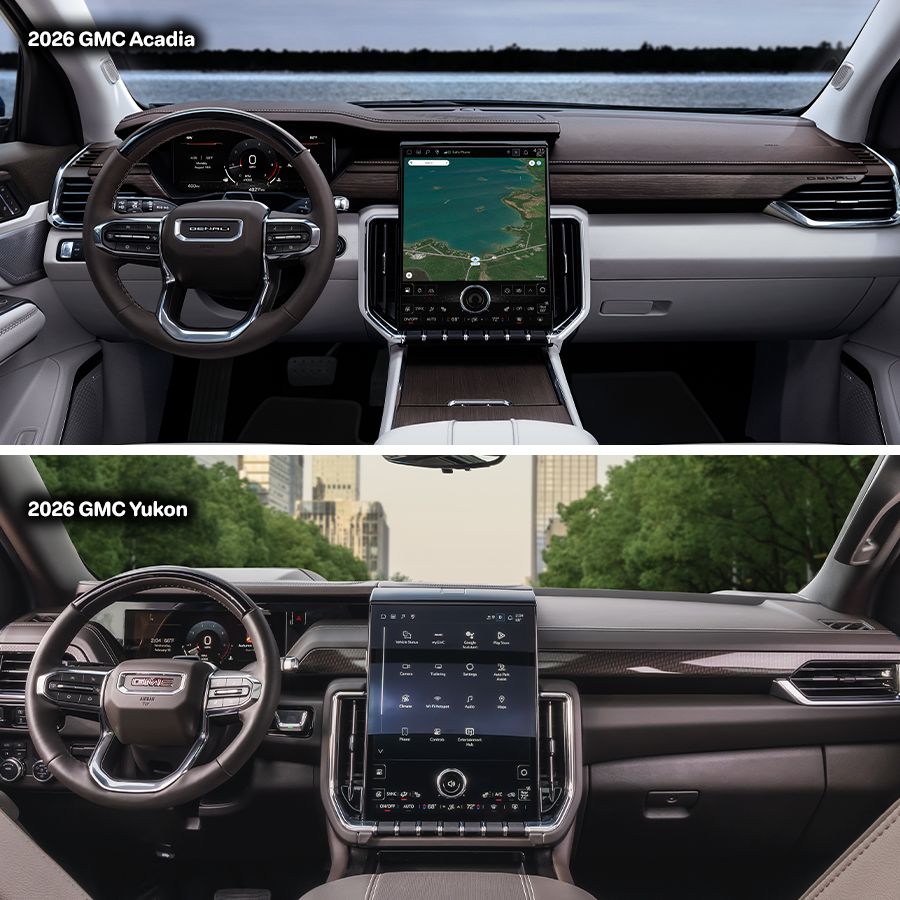 2026 GMC Acadia and 2026 GMC Yukon