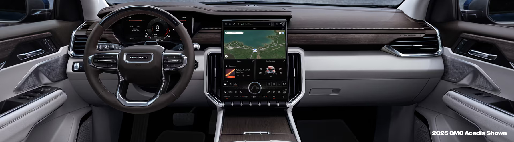 Interior view of the 2026 GMC Acadia dashboard