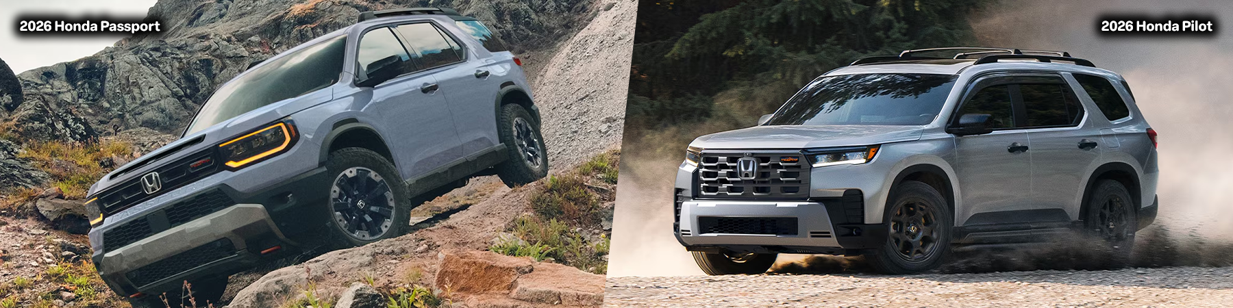 2026 Honda Passport and 2026 Honda Pilot