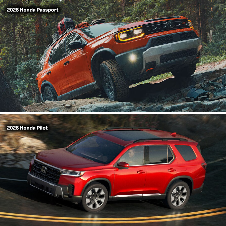 2026 Honda Passport and 2026 Honda Pilot