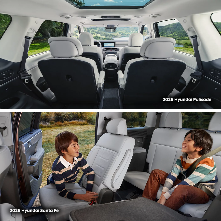 2026 Hyundai Palisade vs. Santa Fe Interior
