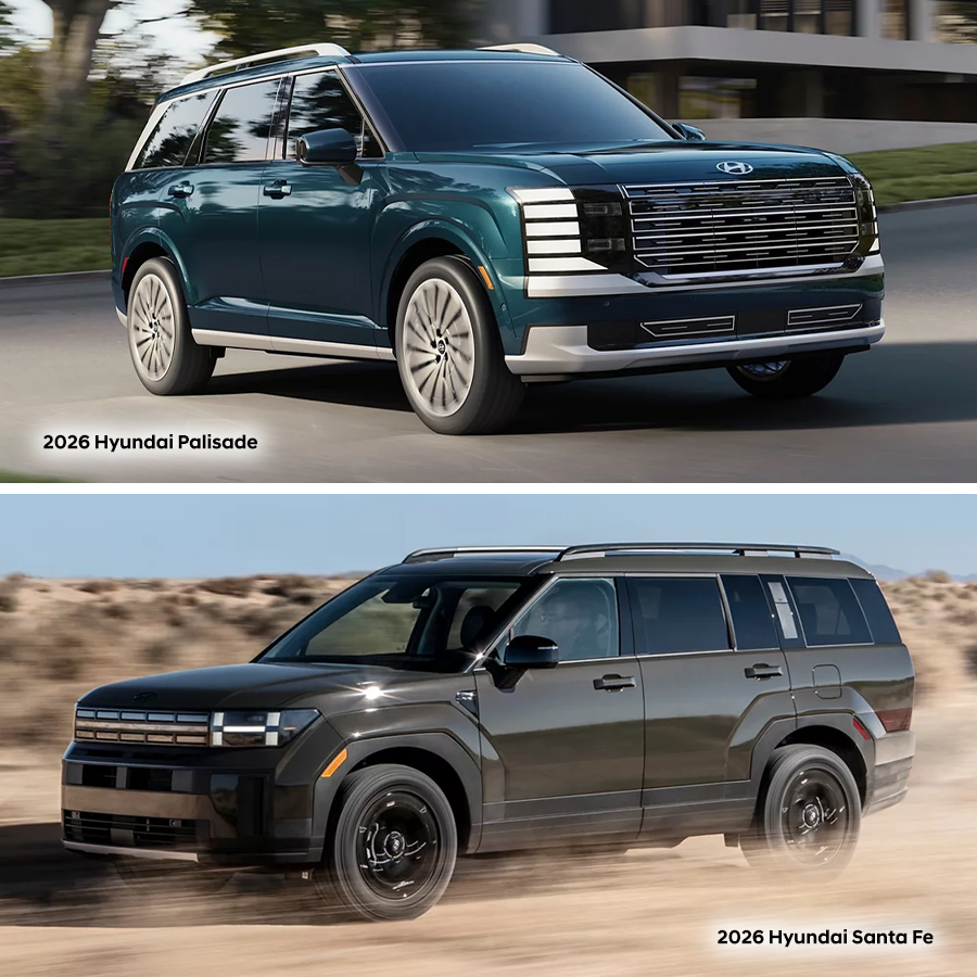 2026 Hyundai Palisade vs. Santa Fe Exterior