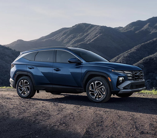 2026 Tucson with mountian range behind it