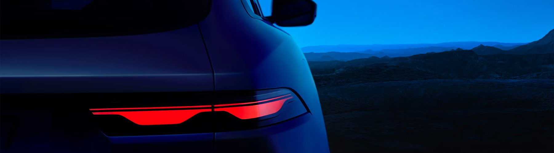 Close up tail light view of the Jaguar F-PACE